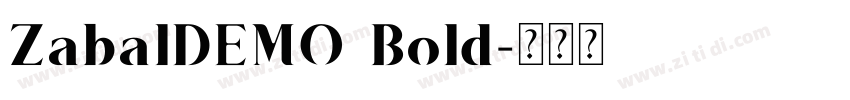 ZabalDEMO Bold字体转换